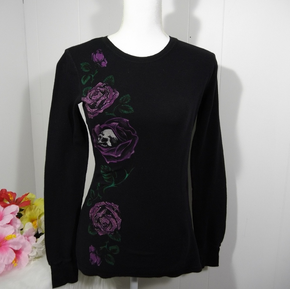 Graphic sinful small ribbed thermal